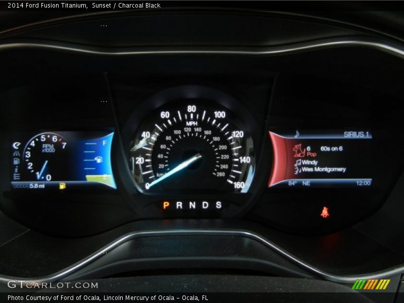 Sunset / Charcoal Black 2014 Ford Fusion Titanium