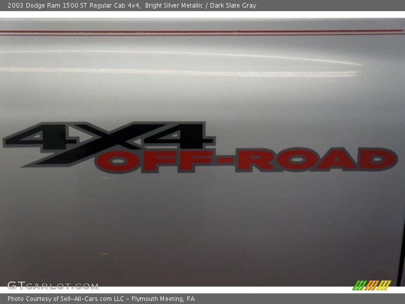 Bright Silver Metallic / Dark Slate Gray 2003 Dodge Ram 1500 ST Regular Cab 4x4
