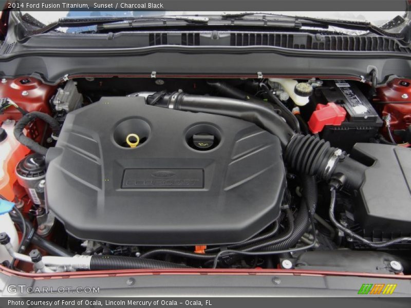 Sunset / Charcoal Black 2014 Ford Fusion Titanium