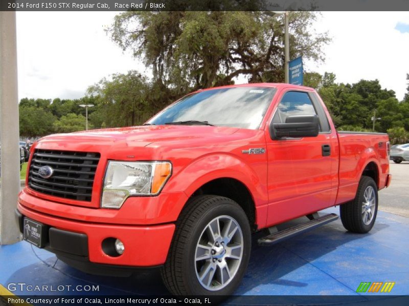 Race Red / Black 2014 Ford F150 STX Regular Cab