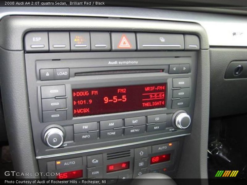 Brilliant Red / Black 2008 Audi A4 2.0T quattro Sedan