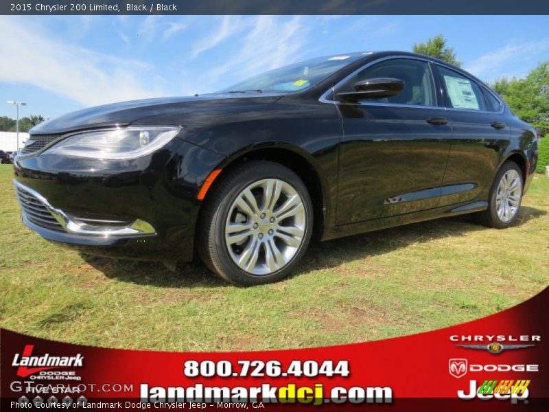 Black / Black 2015 Chrysler 200 Limited