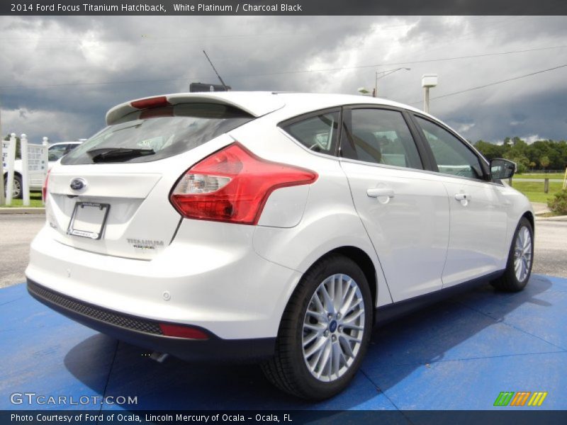 White Platinum / Charcoal Black 2014 Ford Focus Titanium Hatchback