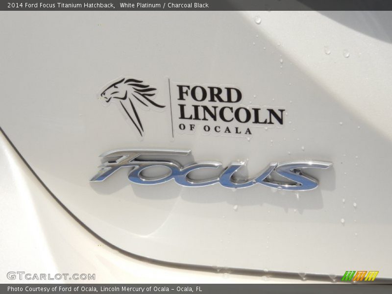 White Platinum / Charcoal Black 2014 Ford Focus Titanium Hatchback