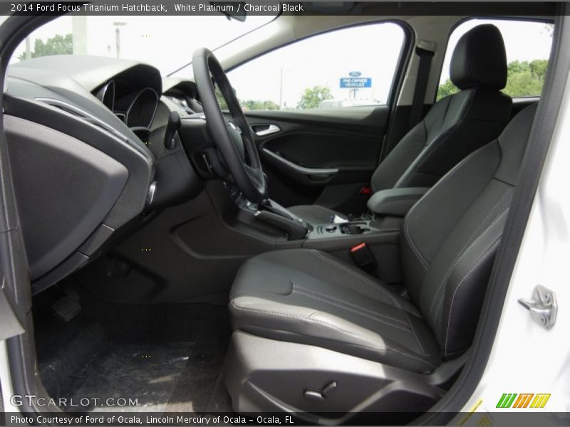 White Platinum / Charcoal Black 2014 Ford Focus Titanium Hatchback