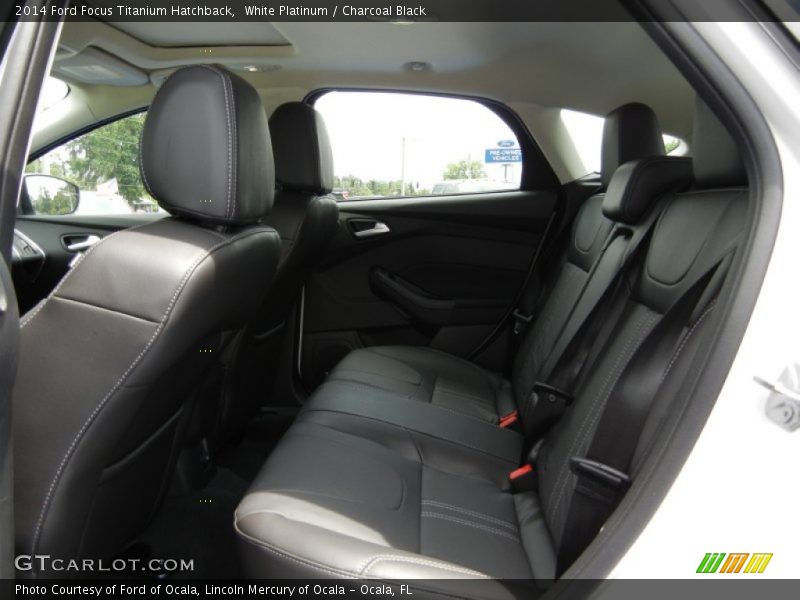 White Platinum / Charcoal Black 2014 Ford Focus Titanium Hatchback