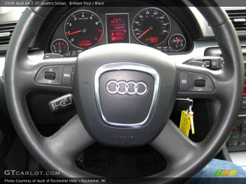 Brilliant Red / Black 2008 Audi A4 2.0T quattro Sedan