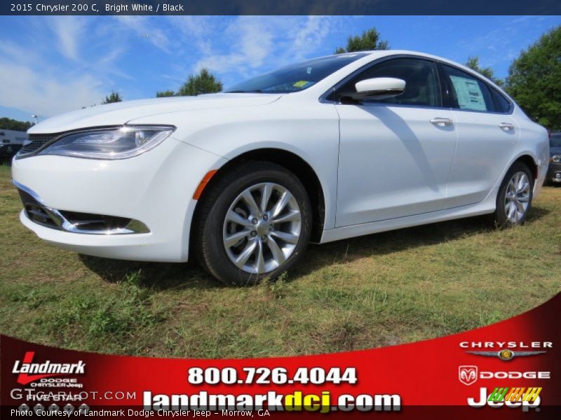 Bright White / Black 2015 Chrysler 200 C