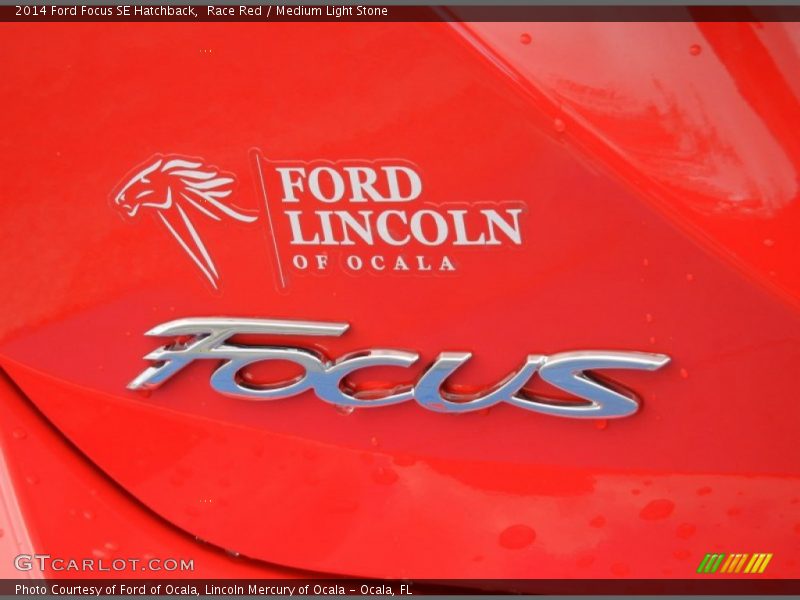 Race Red / Medium Light Stone 2014 Ford Focus SE Hatchback