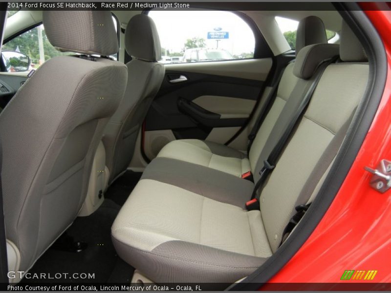 Race Red / Medium Light Stone 2014 Ford Focus SE Hatchback