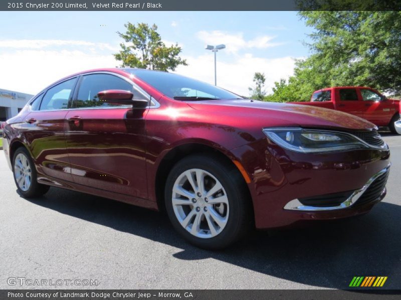Velvet Red Pearl / Black 2015 Chrysler 200 Limited