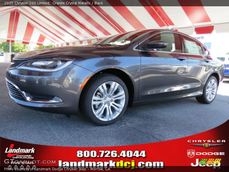 Granite Crystal Metallic / Black 2015 Chrysler 200 Limited