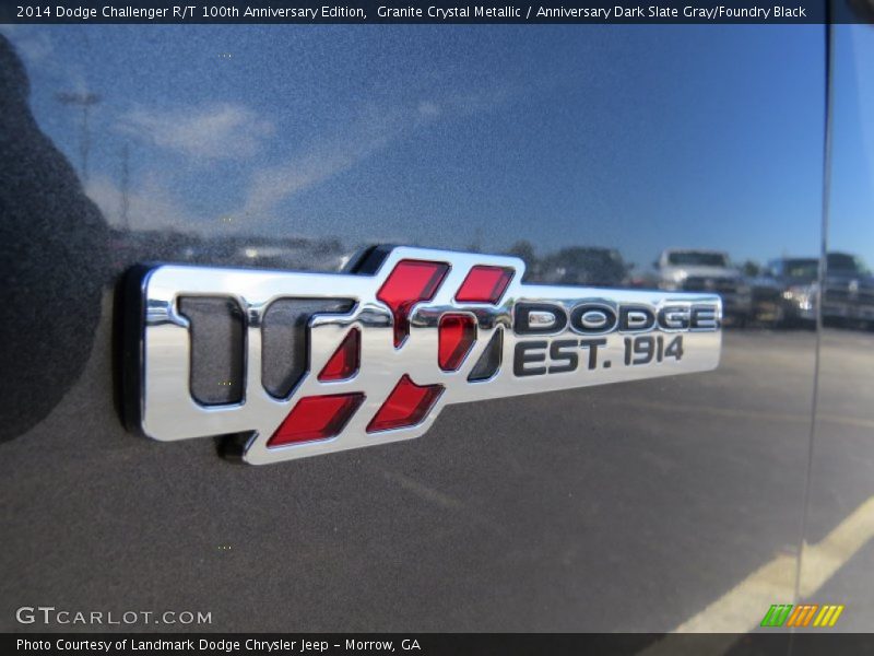 Granite Crystal Metallic / Anniversary Dark Slate Gray/Foundry Black 2014 Dodge Challenger R/T 100th Anniversary Edition