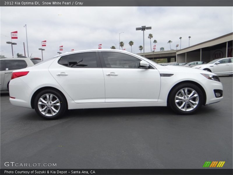 Snow White Pearl / Gray 2012 Kia Optima EX