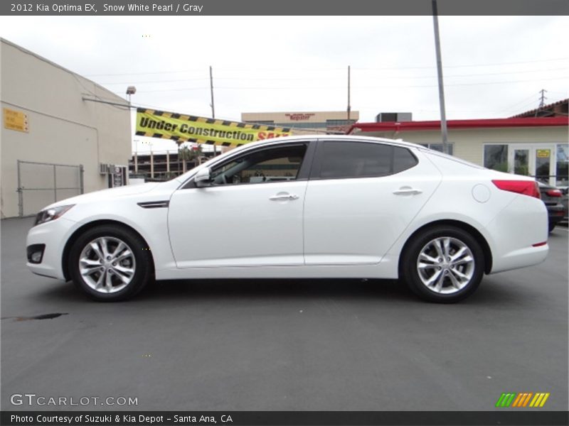 Snow White Pearl / Gray 2012 Kia Optima EX