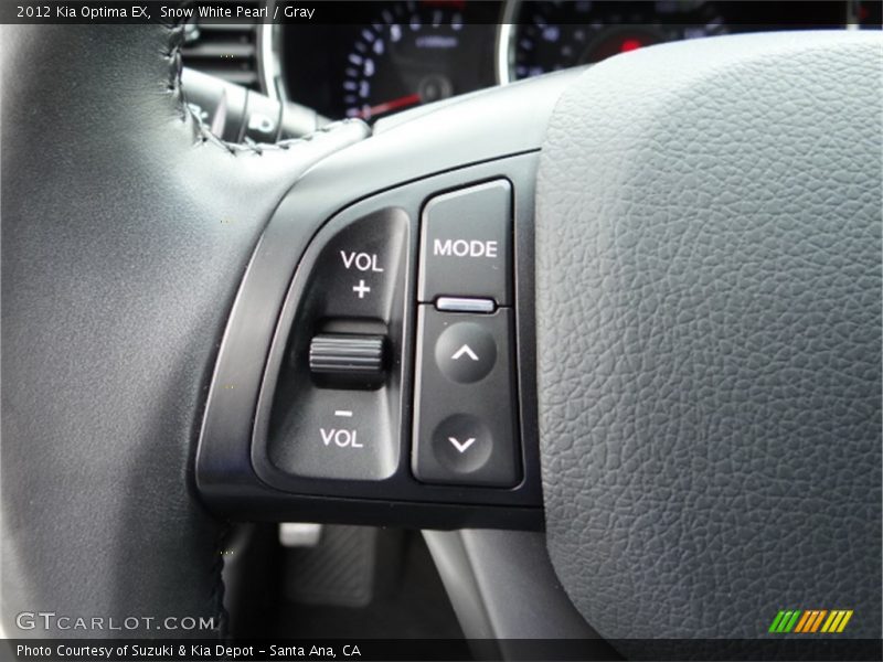 Snow White Pearl / Gray 2012 Kia Optima EX