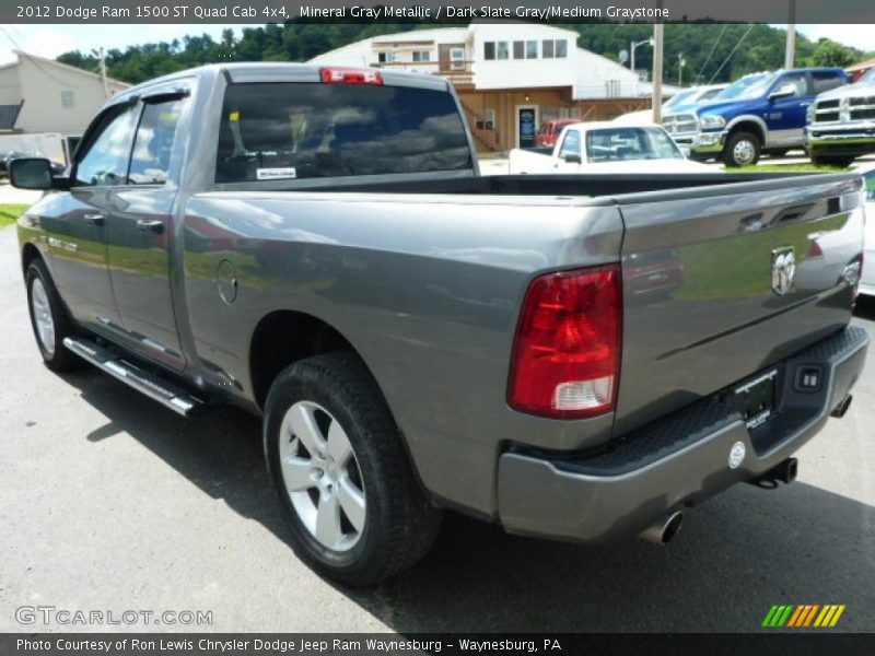 Mineral Gray Metallic / Dark Slate Gray/Medium Graystone 2012 Dodge Ram 1500 ST Quad Cab 4x4