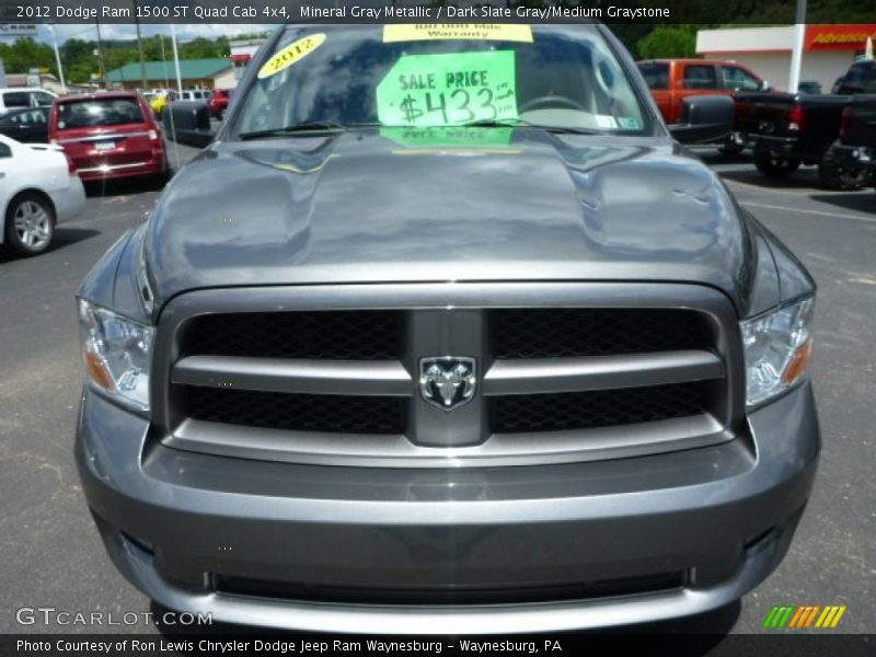 Mineral Gray Metallic / Dark Slate Gray/Medium Graystone 2012 Dodge Ram 1500 ST Quad Cab 4x4
