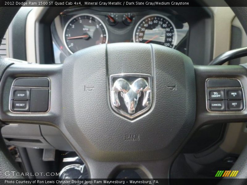 Mineral Gray Metallic / Dark Slate Gray/Medium Graystone 2012 Dodge Ram 1500 ST Quad Cab 4x4