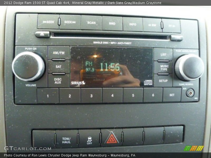 Mineral Gray Metallic / Dark Slate Gray/Medium Graystone 2012 Dodge Ram 1500 ST Quad Cab 4x4