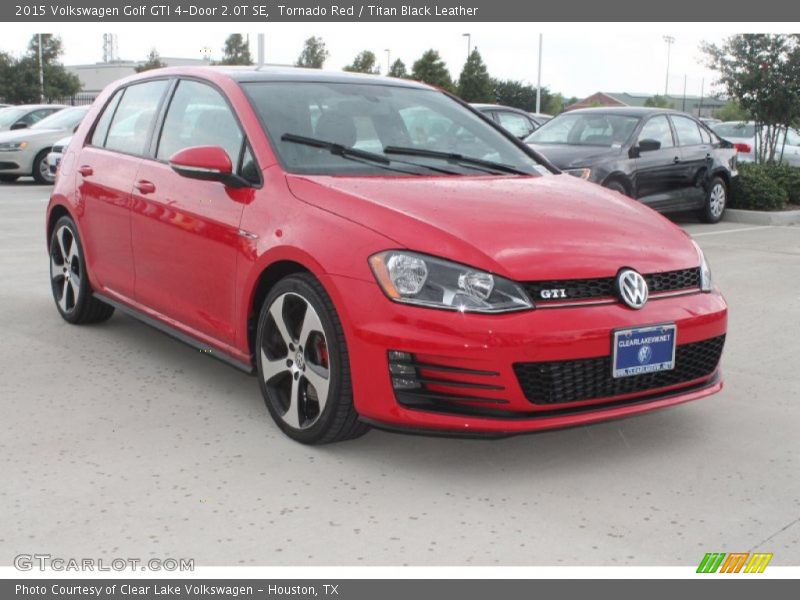 Tornado Red / Titan Black Leather 2015 Volkswagen Golf GTI 4-Door 2.0T SE