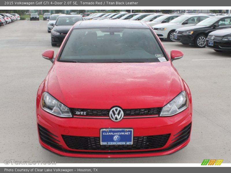 Tornado Red / Titan Black Leather 2015 Volkswagen Golf GTI 4-Door 2.0T SE