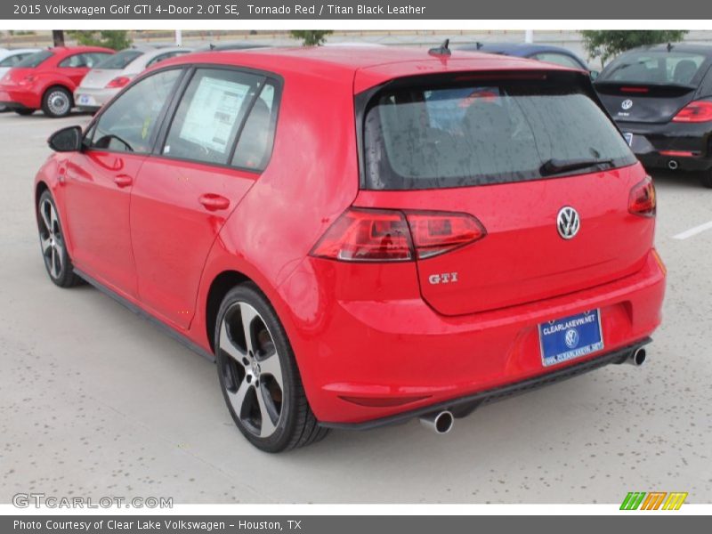 Tornado Red / Titan Black Leather 2015 Volkswagen Golf GTI 4-Door 2.0T SE