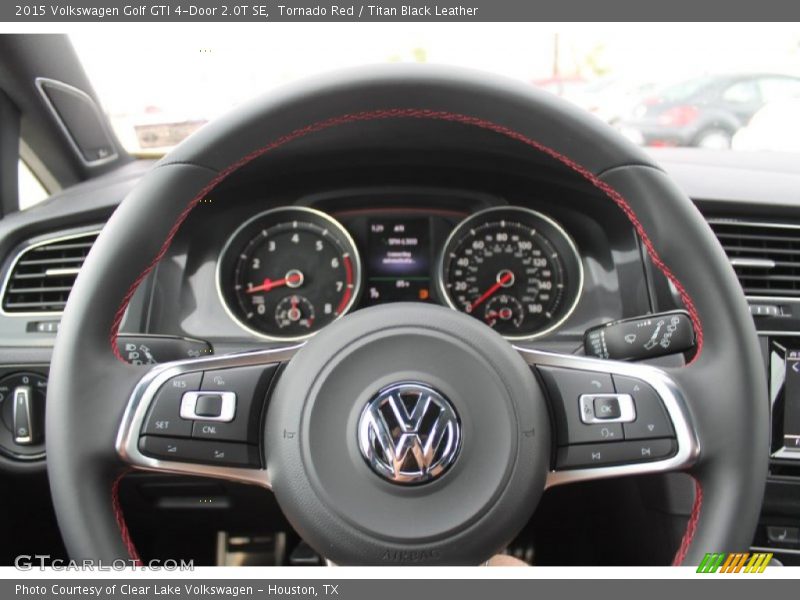 Tornado Red / Titan Black Leather 2015 Volkswagen Golf GTI 4-Door 2.0T SE