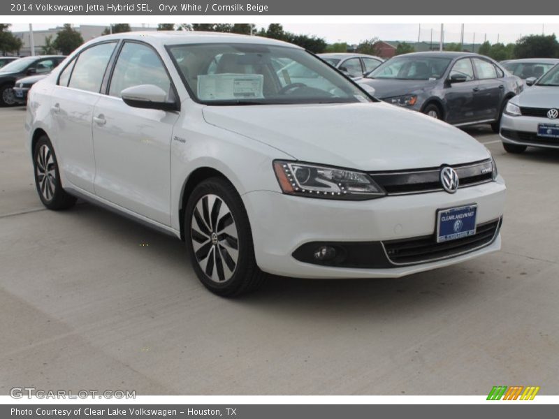 Oryx White / Cornsilk Beige 2014 Volkswagen Jetta Hybrid SEL