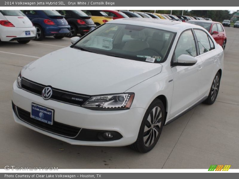Oryx White / Cornsilk Beige 2014 Volkswagen Jetta Hybrid SEL