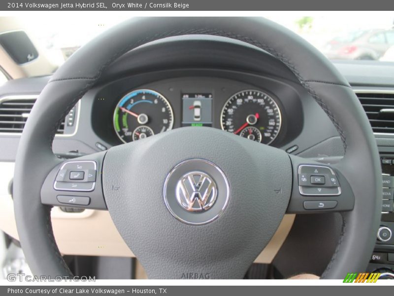 Oryx White / Cornsilk Beige 2014 Volkswagen Jetta Hybrid SEL