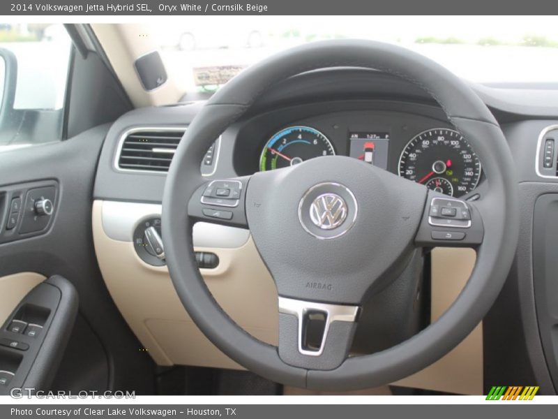 Oryx White / Cornsilk Beige 2014 Volkswagen Jetta Hybrid SEL