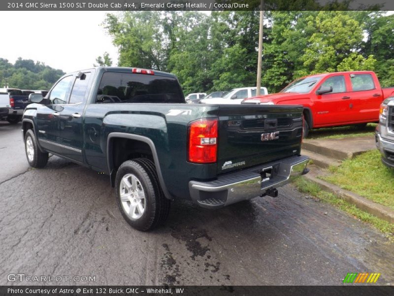 Emerald Green Metallic / Cocoa/Dune 2014 GMC Sierra 1500 SLT Double Cab 4x4