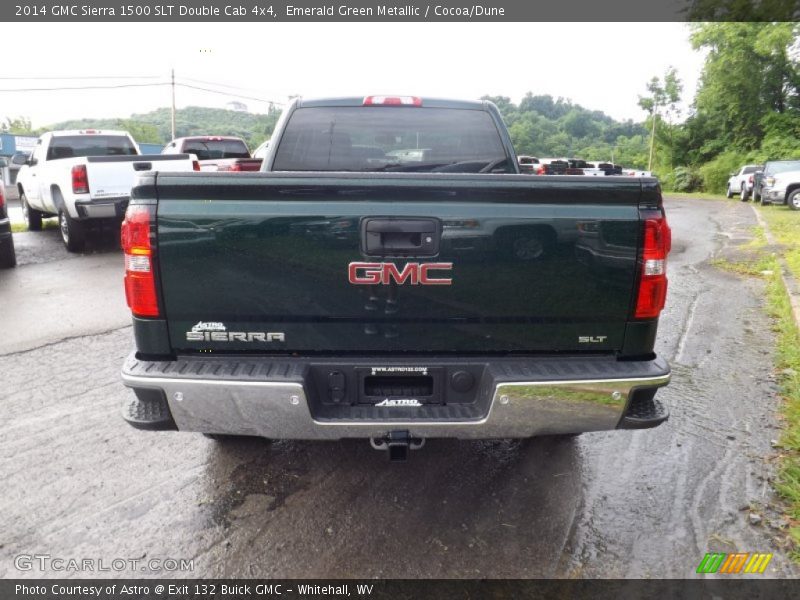 Emerald Green Metallic / Cocoa/Dune 2014 GMC Sierra 1500 SLT Double Cab 4x4