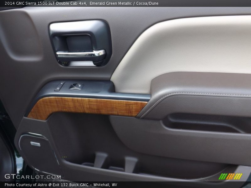 Emerald Green Metallic / Cocoa/Dune 2014 GMC Sierra 1500 SLT Double Cab 4x4