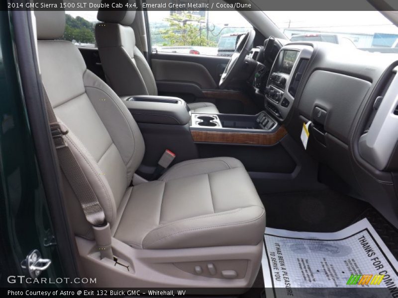 Emerald Green Metallic / Cocoa/Dune 2014 GMC Sierra 1500 SLT Double Cab 4x4