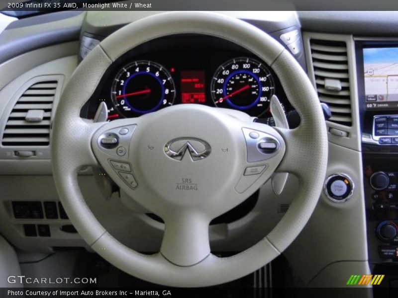 Moonlight White / Wheat 2009 Infiniti FX 35 AWD