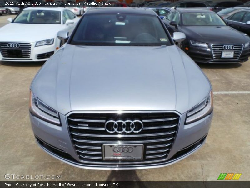 Floret Silver Metallic / Black 2015 Audi A8 L 3.0T quattro