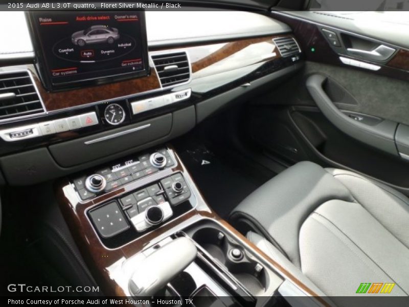 Floret Silver Metallic / Black 2015 Audi A8 L 3.0T quattro