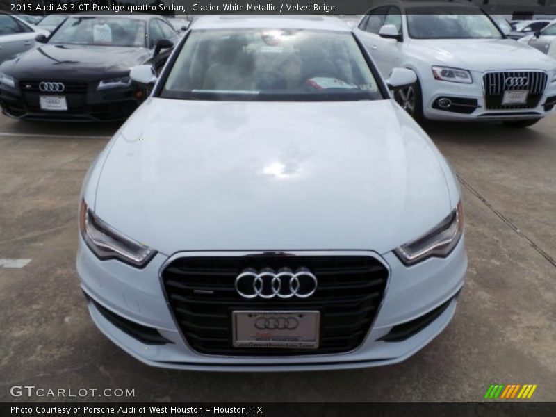Glacier White Metallic / Velvet Beige 2015 Audi A6 3.0T Prestige quattro Sedan