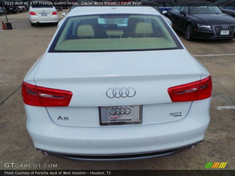 Glacier White Metallic / Velvet Beige 2015 Audi A6 3.0T Prestige quattro Sedan