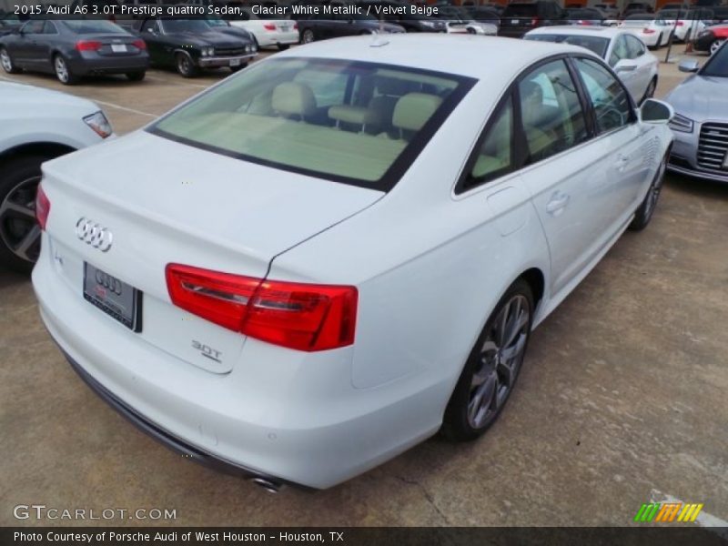 Glacier White Metallic / Velvet Beige 2015 Audi A6 3.0T Prestige quattro Sedan