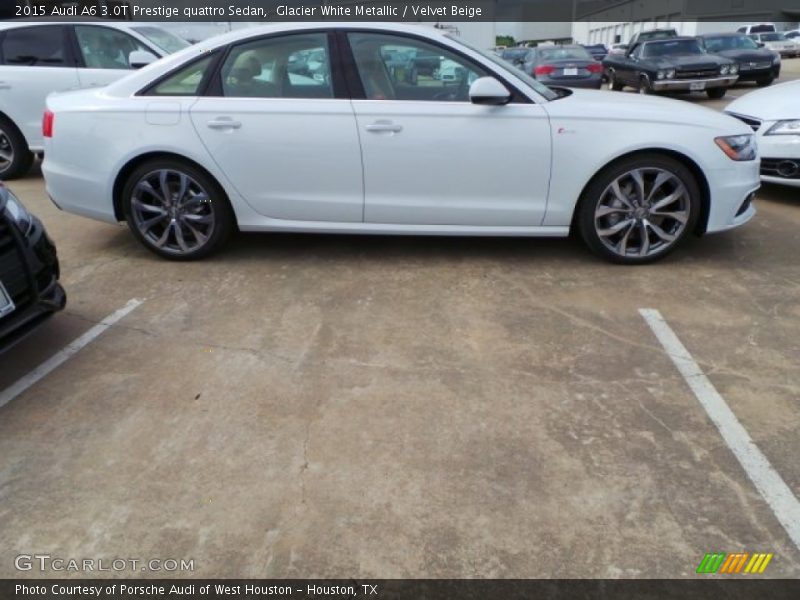 Glacier White Metallic / Velvet Beige 2015 Audi A6 3.0T Prestige quattro Sedan