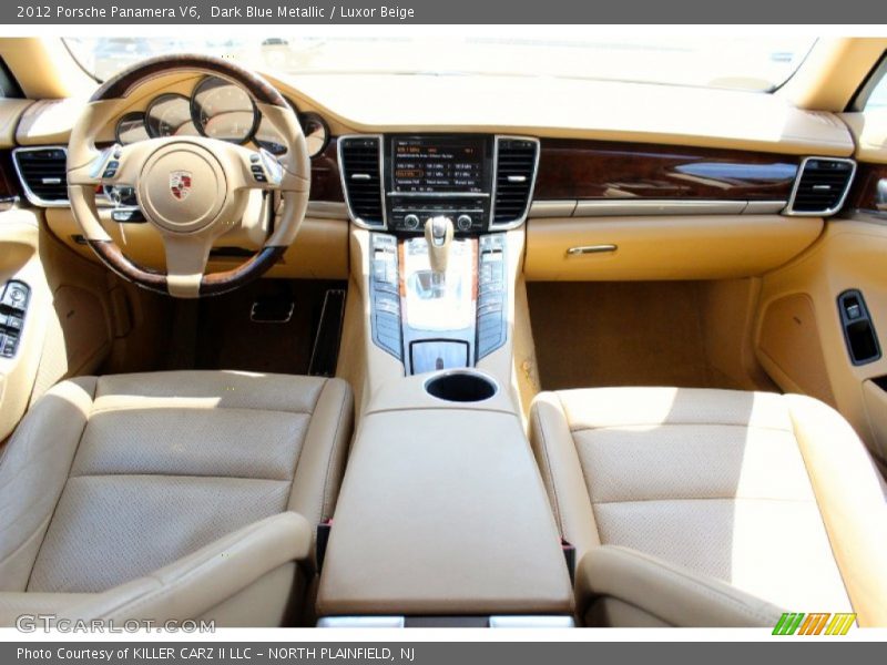 Dark Blue Metallic / Luxor Beige 2012 Porsche Panamera V6