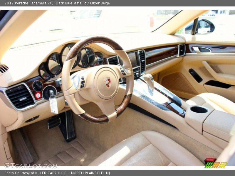 Dark Blue Metallic / Luxor Beige 2012 Porsche Panamera V6