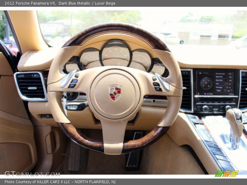 Dark Blue Metallic / Luxor Beige 2012 Porsche Panamera V6