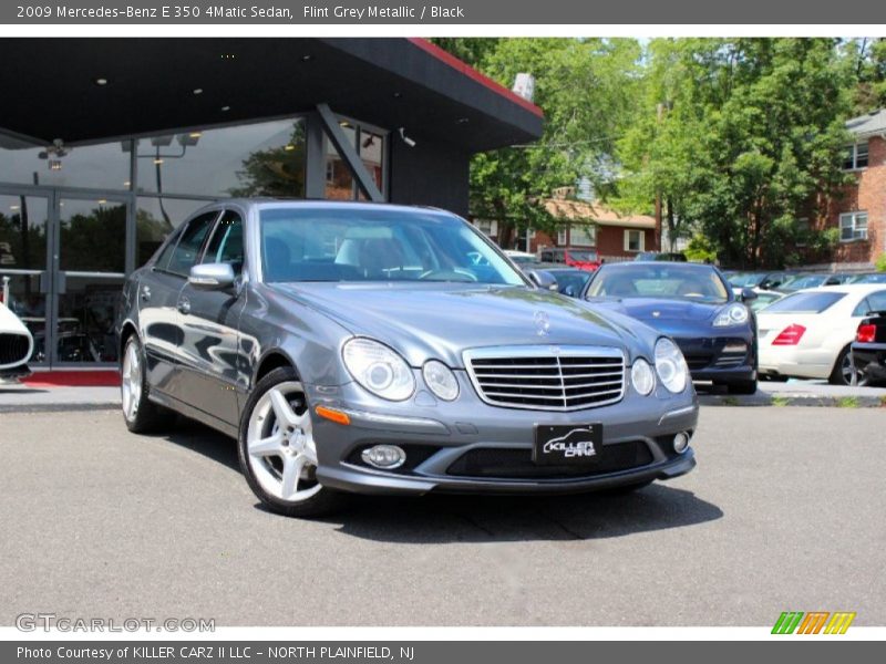 Flint Grey Metallic / Black 2009 Mercedes-Benz E 350 4Matic Sedan