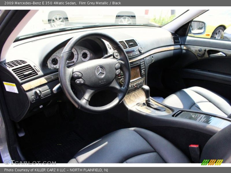 Flint Grey Metallic / Black 2009 Mercedes-Benz E 350 4Matic Sedan