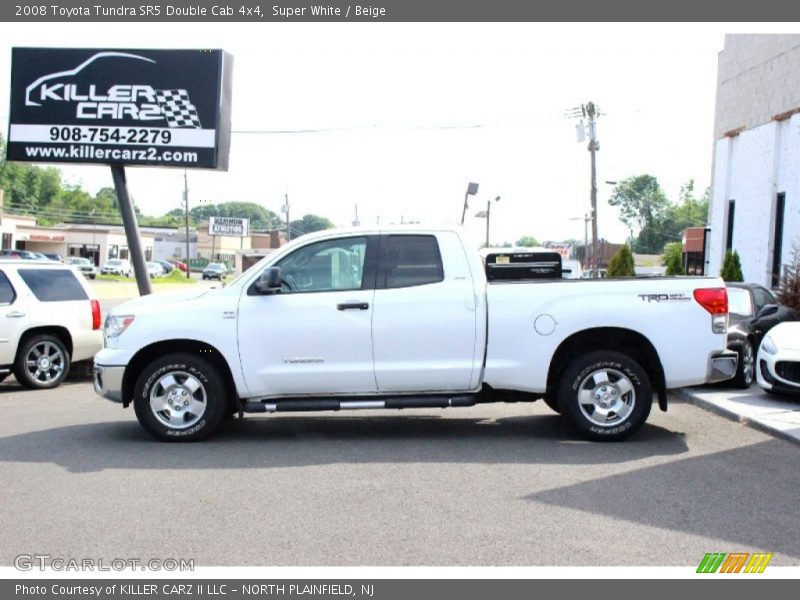 Super White / Beige 2008 Toyota Tundra SR5 Double Cab 4x4