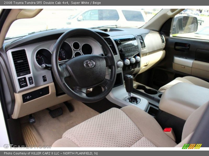 Super White / Beige 2008 Toyota Tundra SR5 Double Cab 4x4